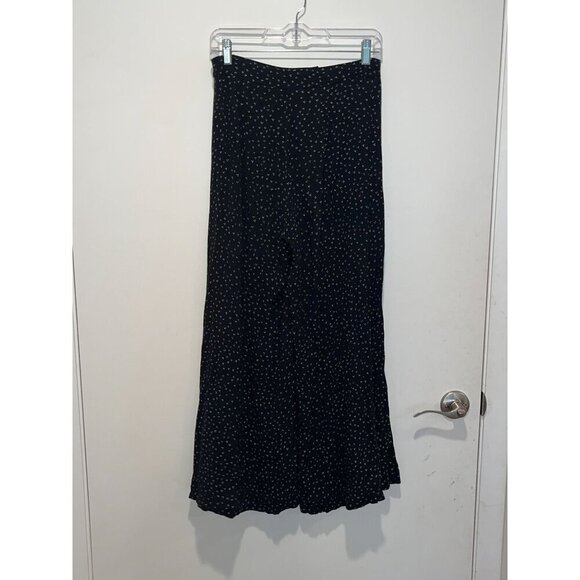 Anthropologie Polka Dot Black High Rise Wide Leg Pants Women's Sz 0 - Picture 5 of 11